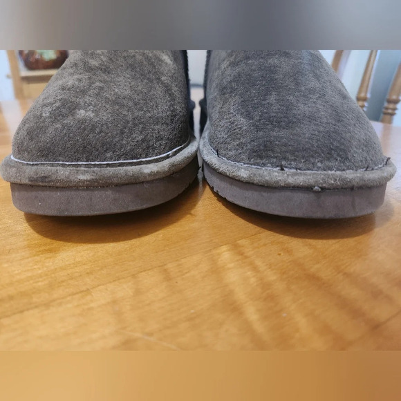 Lamo Brown Suede Sweater Cuff Boot Faux Fur Size 7 - Picture 3 of 10